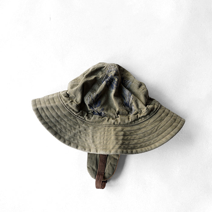 DECHO　HERRINGBONE KOME HAT WITH EAR MUFF