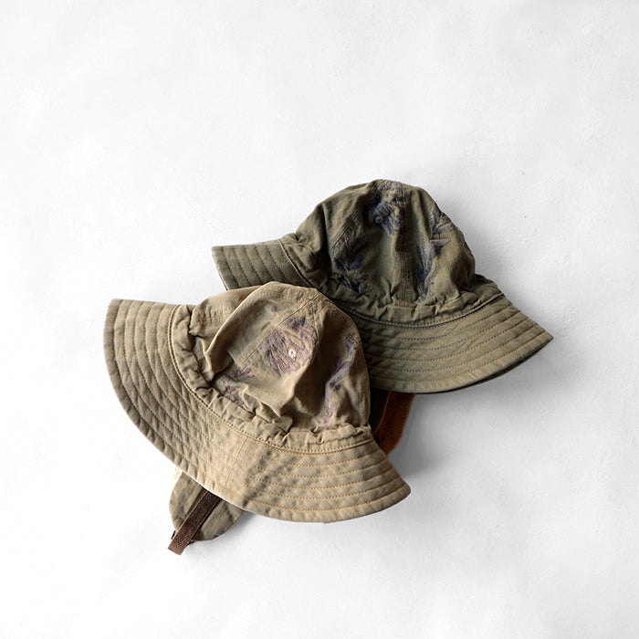 DECHO　HERRINGBONE KOME HAT WITH EAR MUFF