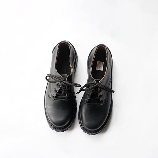 EL RESERO　PLAIN TOE -BLACK CALF/RUG SOLE