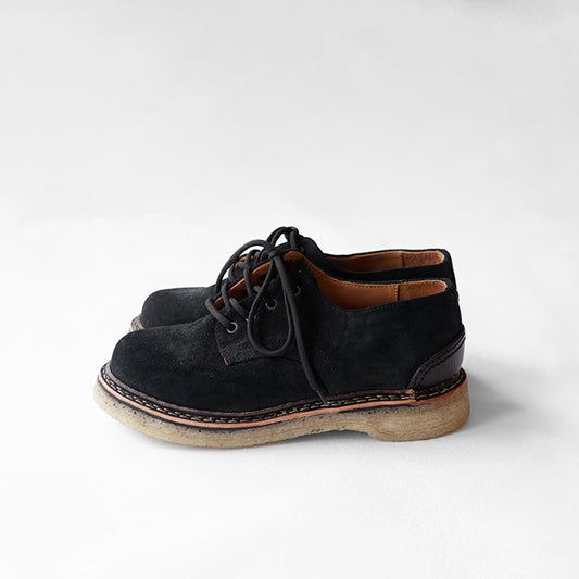 EL RESERO　PLAIN TOE -BLACK SUEDE/CRAPE SOLE