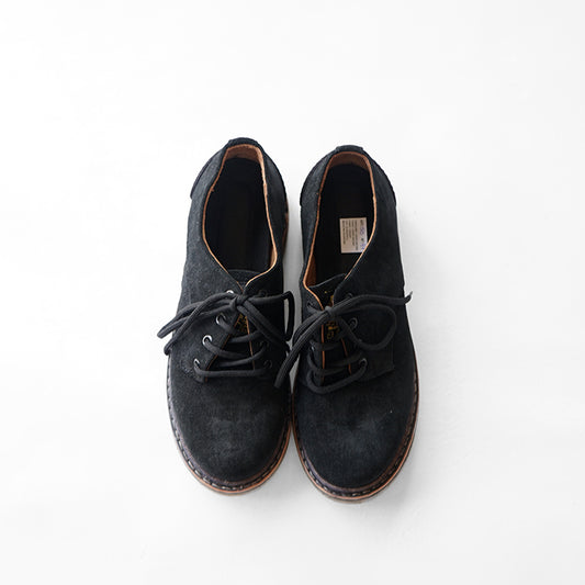 EL RESERO　PLAIN TOE -BLACK SUEDE/CRAPE SOLE