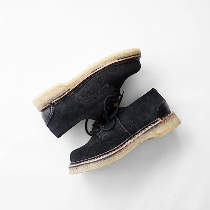 EL RESERO　PLAIN TOE -BLACK SUEDE/CRAPE SOLE