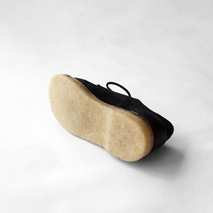 EL RESERO　PLAIN TOE -BLACK SUEDE/CRAPE SOLE