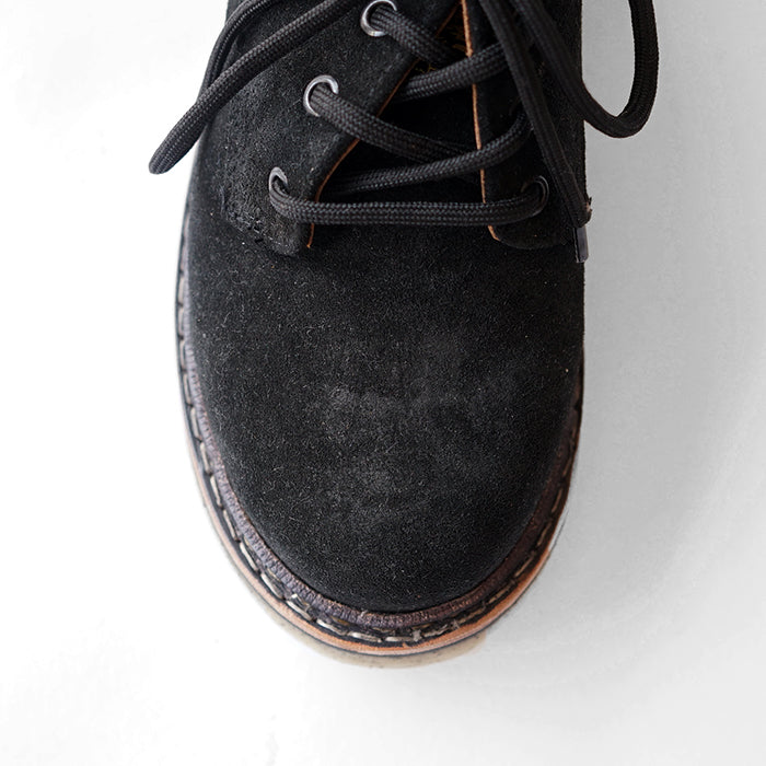 EL RESERO　PLAIN TOE -BLACK SUEDE/CRAPE SOLE