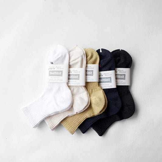 Healthknit　和紙甲メッシュアンクルソックス