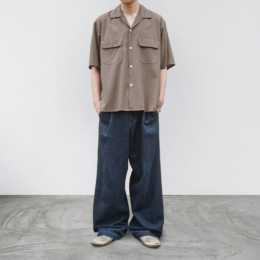 KAPTAIN SUNSHIN Summer Wool Open Collar SS Shirt