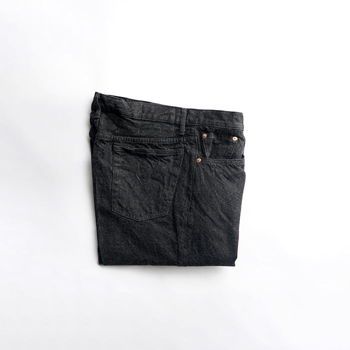 KAPTAIN SUNSHINE　Skate Shoecut Denim Pants -BLACK