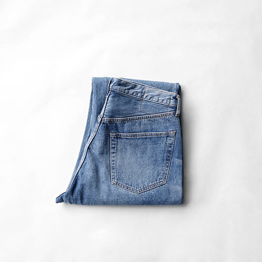 KAPTAIN SUNSHINE　5P Zipper Front Denim Pants - INDIGO VINTAGE WASH