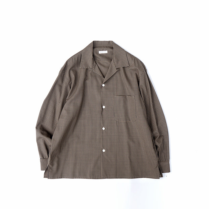 KAPTAIN SUNSHINE　Summer Wool Open Collar Shirt