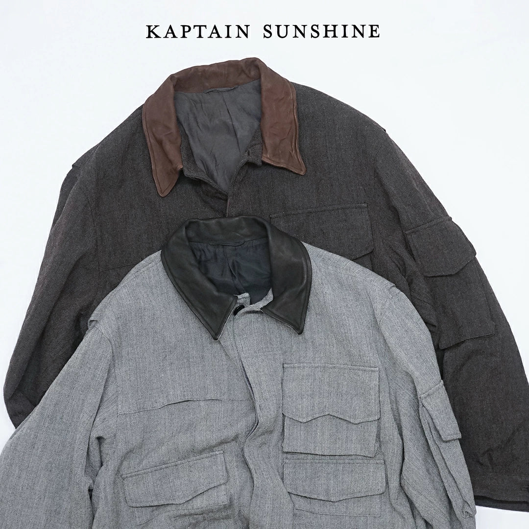 KAPTAIN SUNSHINE Wool Herringbone Explorer Jacket
