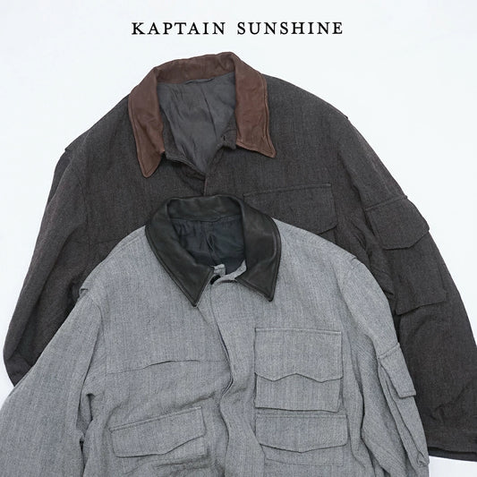 KAPTAIN SUNSHINE Wool Herringbone Explorer Jacket