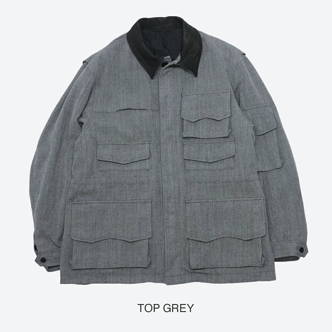 KAPTAIN SUNSHINE Wool Herringbone Explorer Jacket