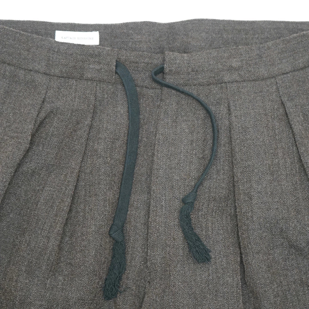 KAPTAIN SUNSHINE Wool Herringbone Easy Trousers