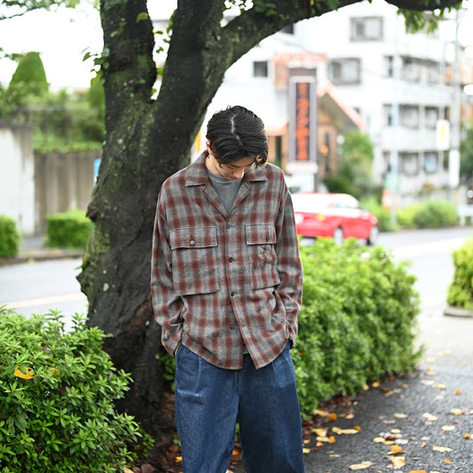 KAPTAIN SUNSHINE  Alpaca Wool Field Shirt Jacket