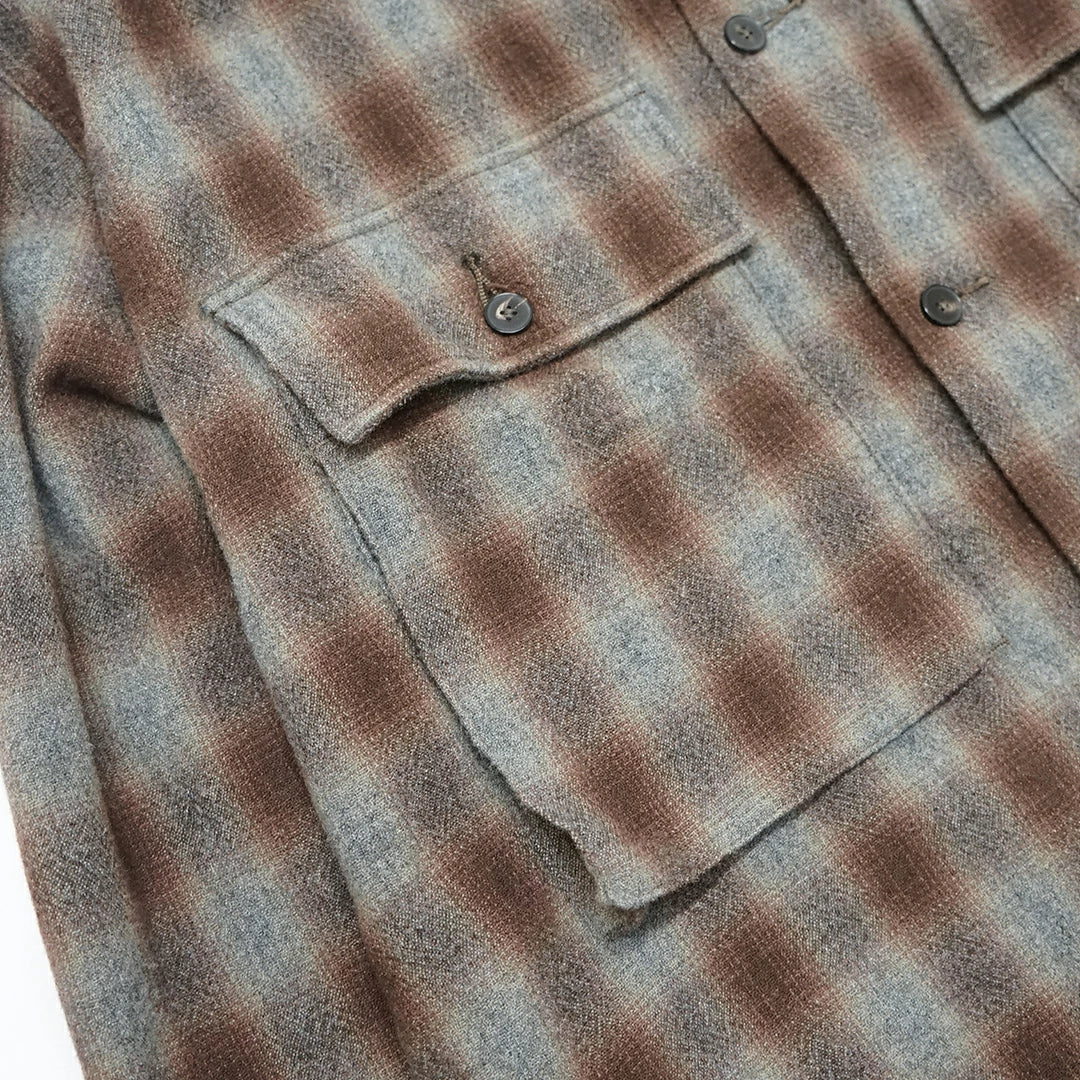 KAPTAIN SUNSHINE  Alpaca Wool Field Shirt Jacket
