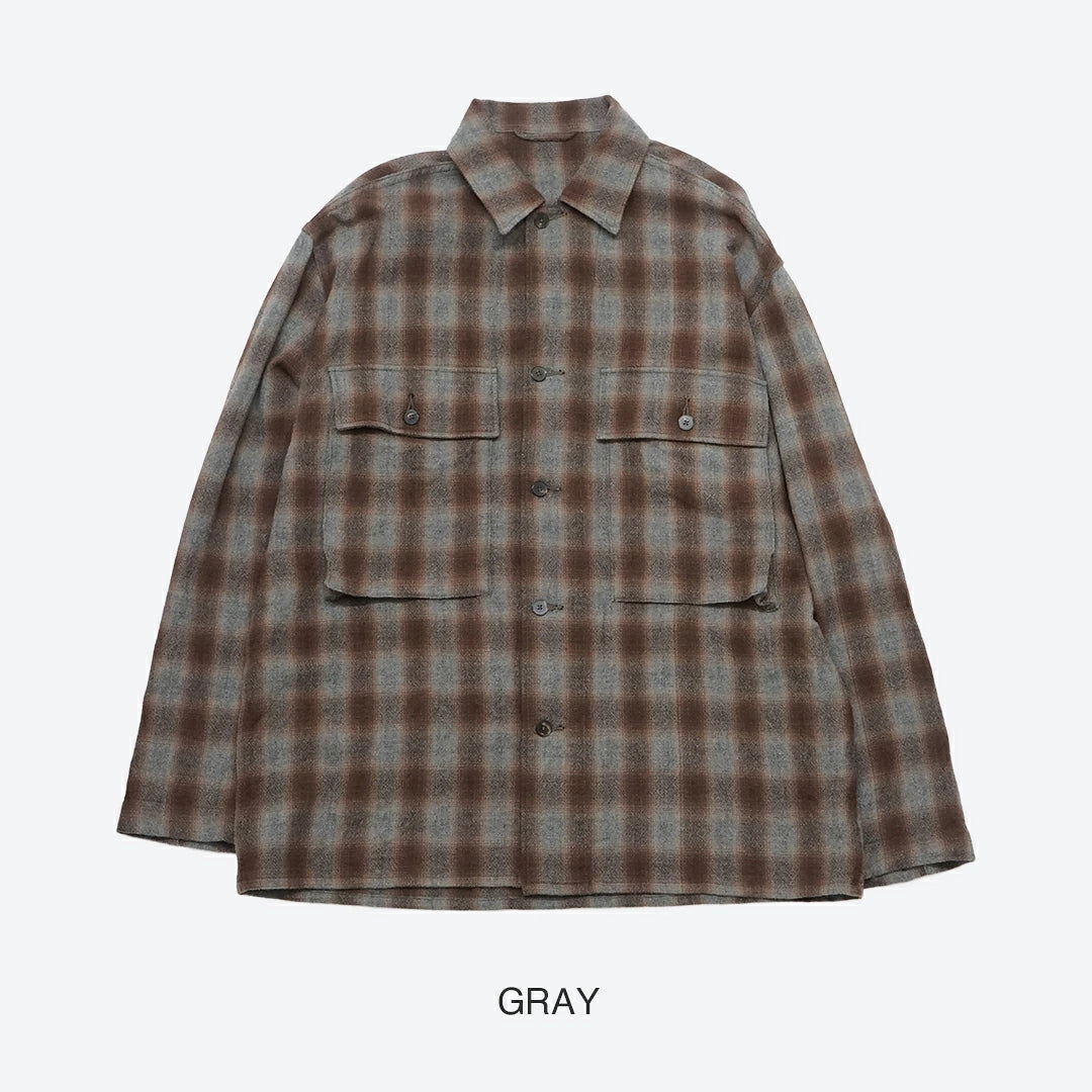 KAPTAIN SUNSHINE  Alpaca Wool Field Shirt Jacket