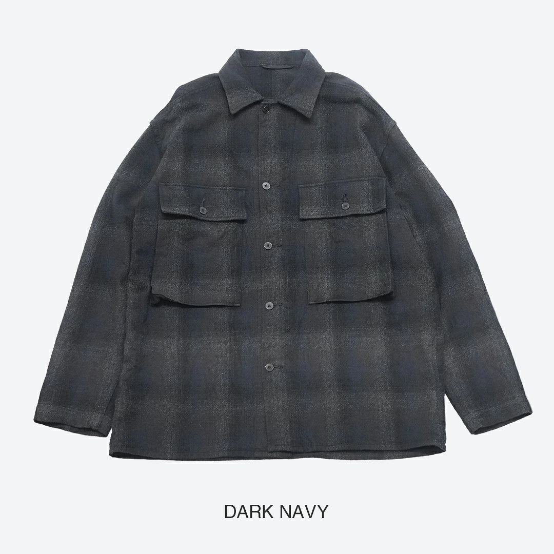 KAPTAIN SUNSHINE  Alpaca Wool Field Shirt Jacket