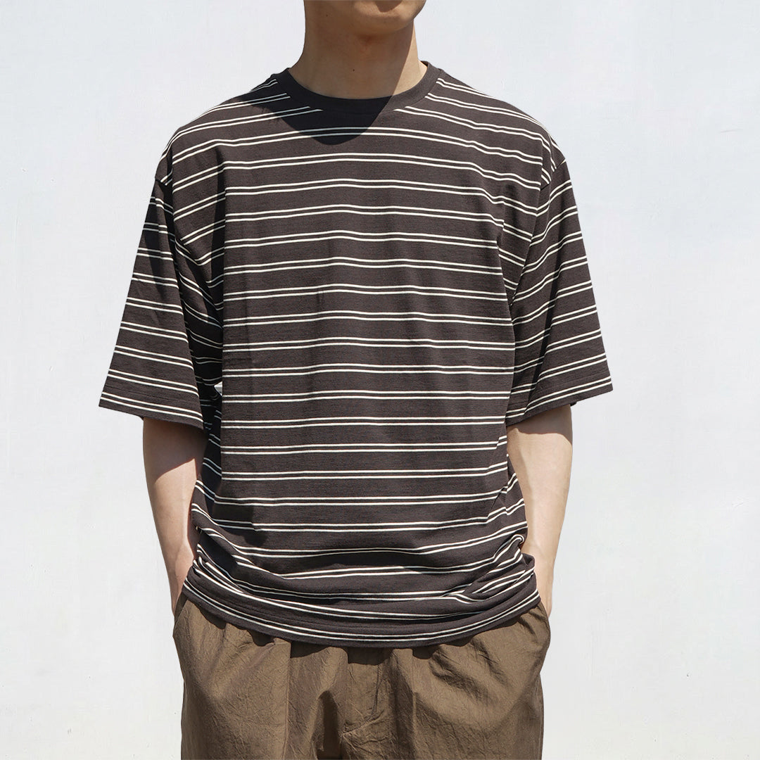 KAPTAIN SUNSHIN Hard Twisted Stripe Jersey Half-sleeve Tee