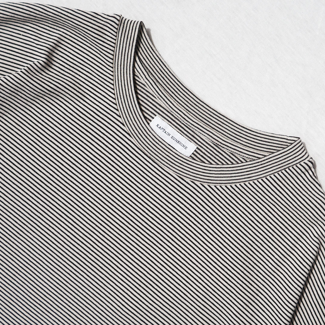KAPTAIN SUNSHIN Hard Twisted Stripe Jersey Half-sleeve Tee