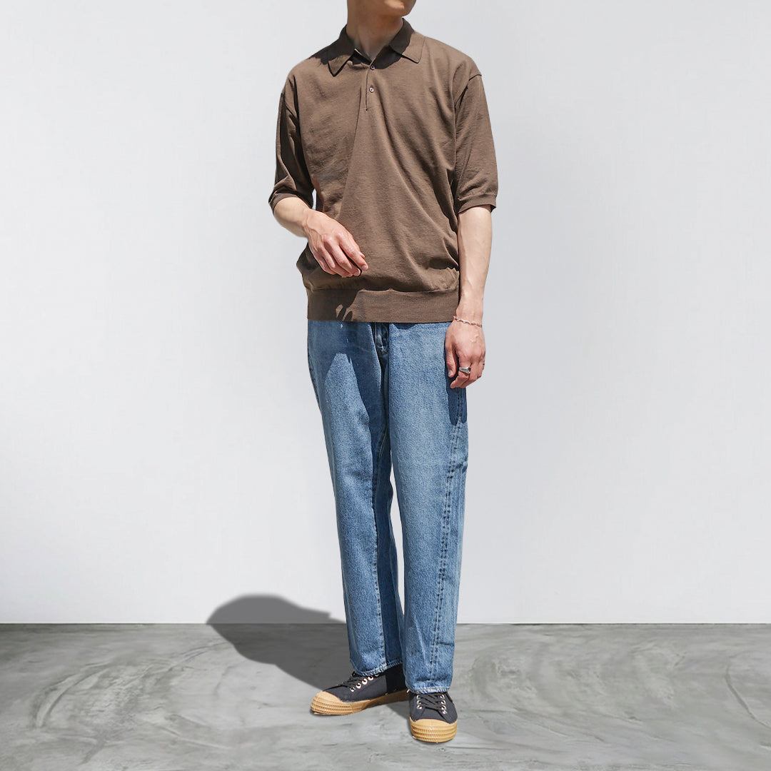 KAPTAIN SUNSHINE Cotton Knit Poloshirt – CONNECT/S KAPTAIN SUNSHINE Cotton Knit Poloshirt – CONNECT/S