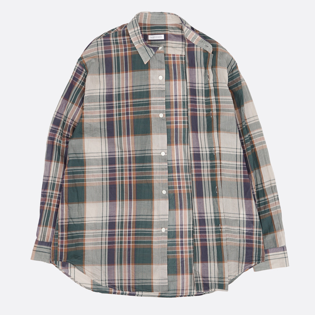 KAPTAIN SUNSHINE　Gauze Plaid Plain Shirt
