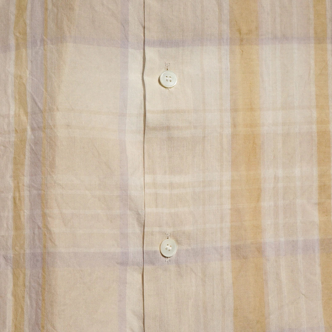 KAPTAIN SUNSHINE Gauze Plaid Plain SS Shirt