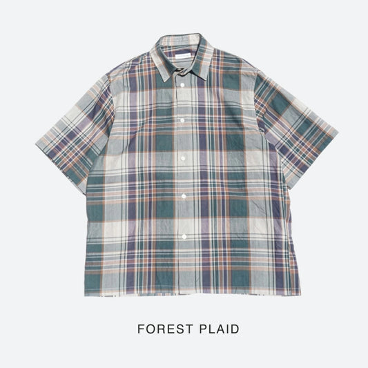 KAPTAIN SUNSHINE Gauze Plaid Plain SS Shirt