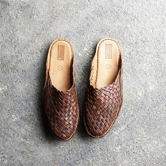 MOHINDERS　WOVE CITY SLIPPERS-OILD BROWN