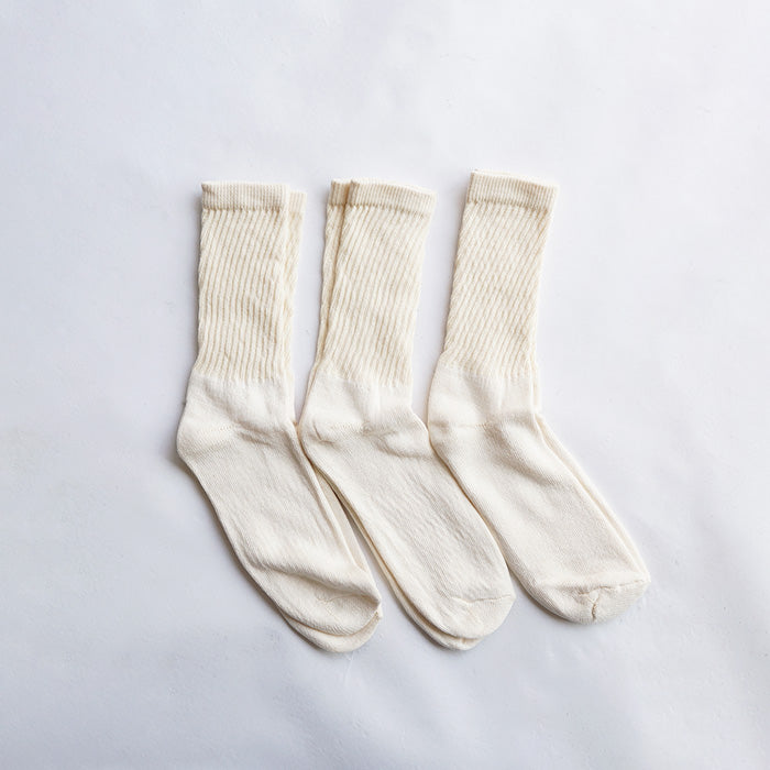 ORGANIC THREADS　3P REGULAR CREW SOCKS