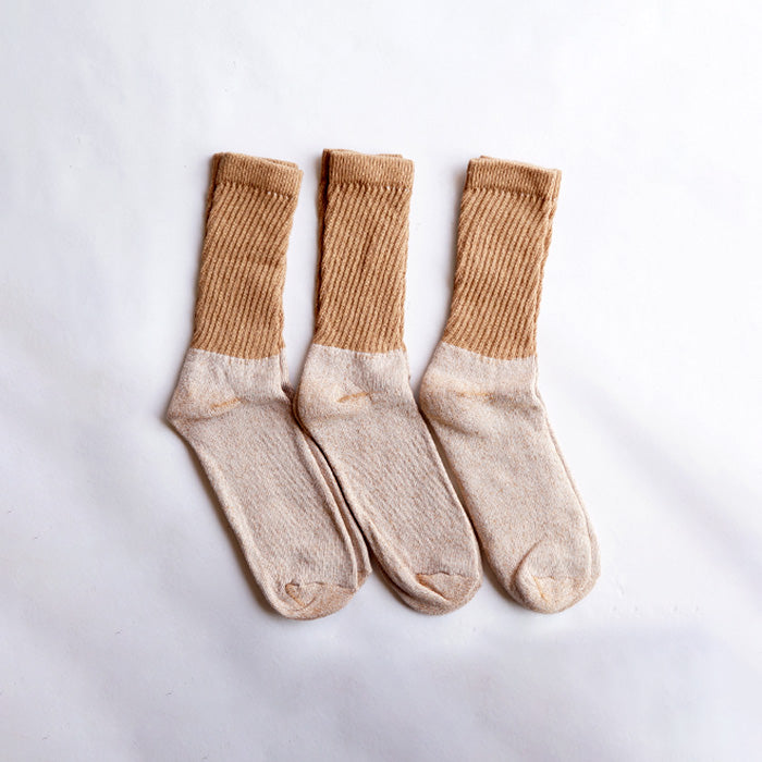 ORGANIC THREADS　3P REGULAR CREW SOCKS