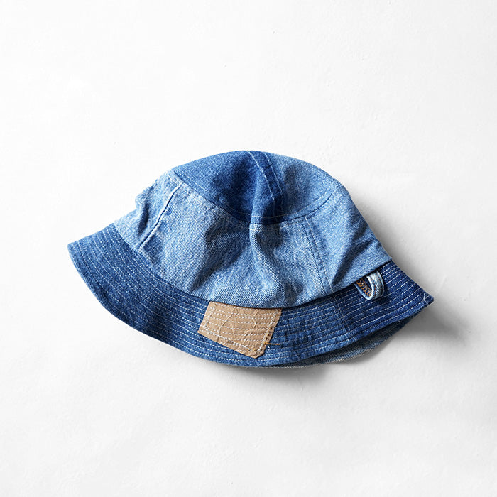 redad　patchwork bucket hat - denim