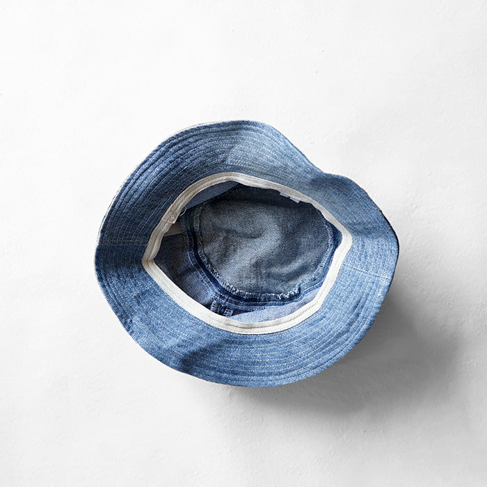 redad　patchwork bucket hat - denim