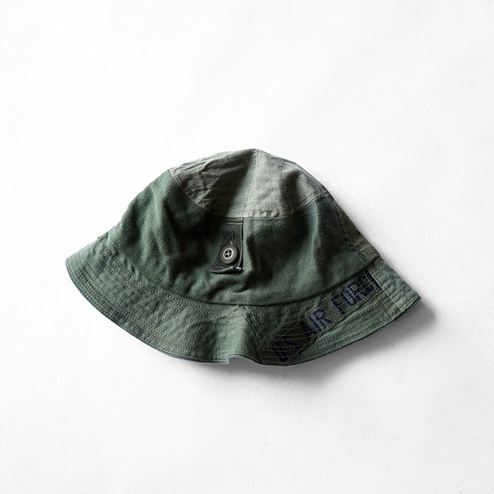 redad　patchwork bucket hat - military