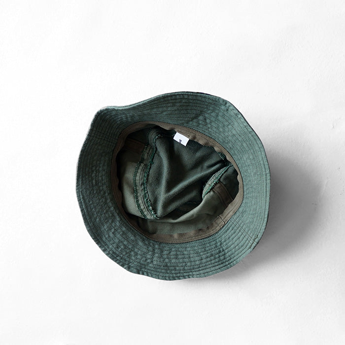 redad　patchwork bucket hat - military