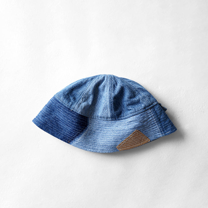 redad　patchwork sailor hat - denim