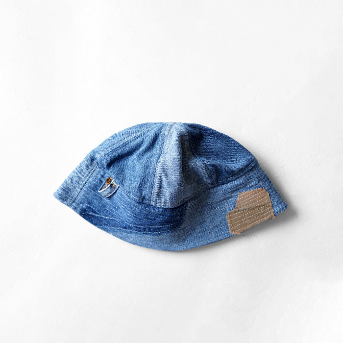 redad　patchwork sailor hat - denim