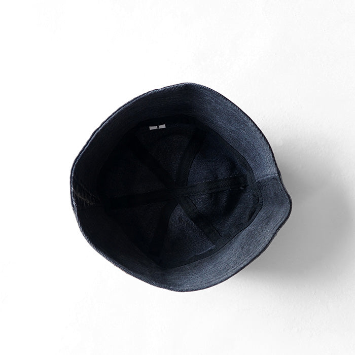 redad　patchwork sailor hat - black denim