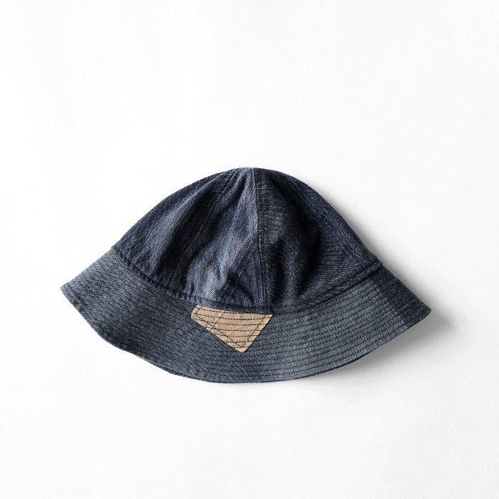 redad　patchwork safari hat - black denim