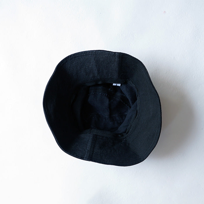 redad　patchwork wave hat - black denim