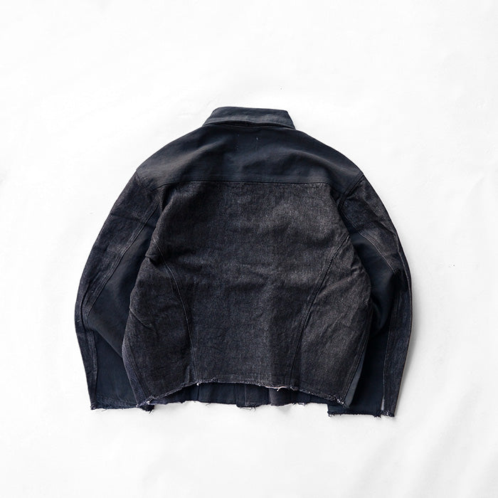 redad　black denim snap jacket