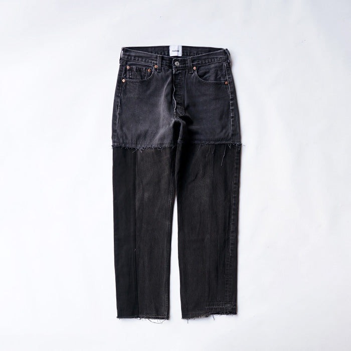 redad　black denim switch pant