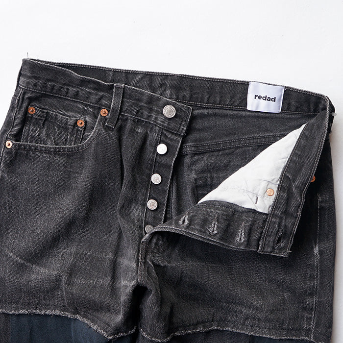 redad　black denim switch pant