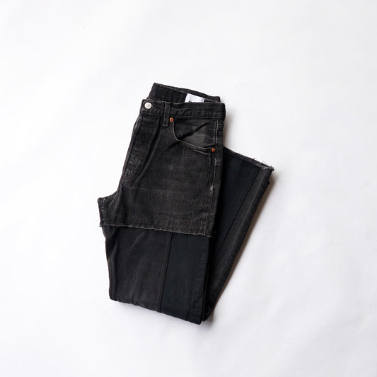 redad　black denim switch pant