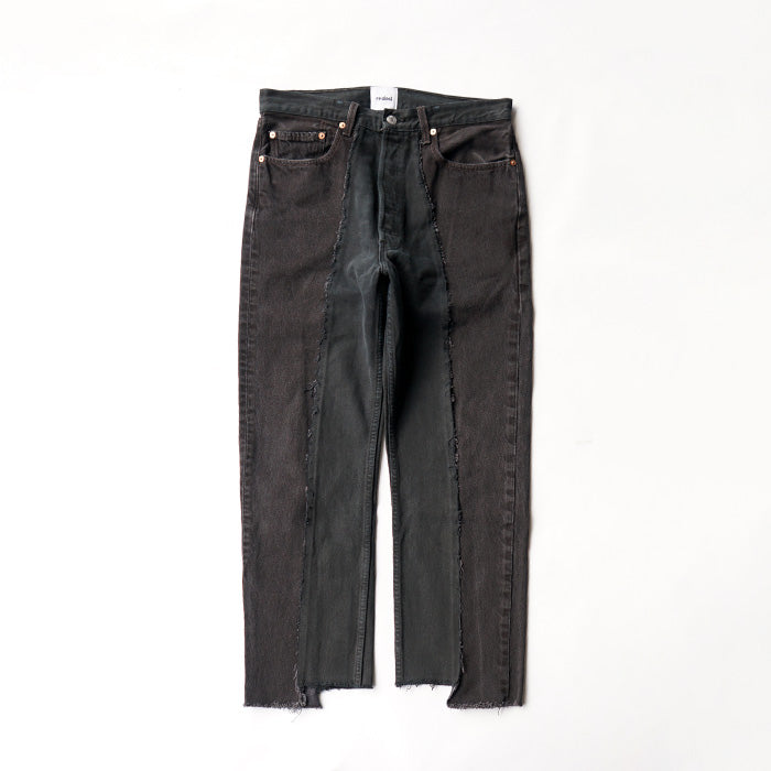 redad　black denim slash pant