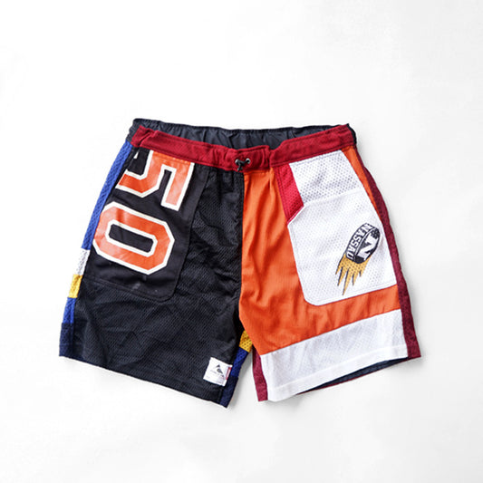 redad　redad uniform patchwork short