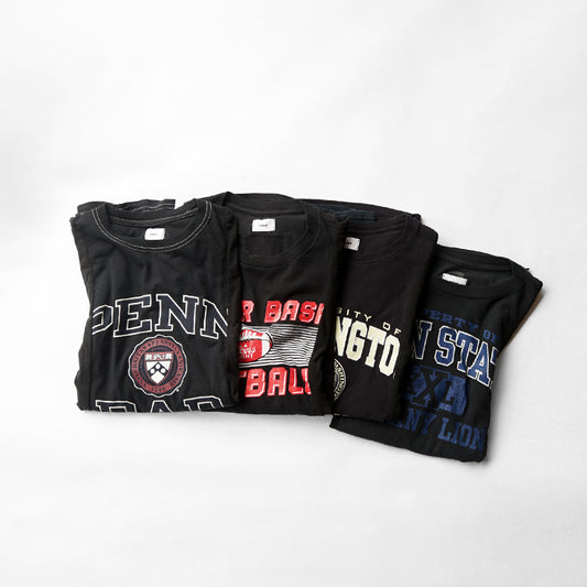redad　patchwork black over dye t-sh