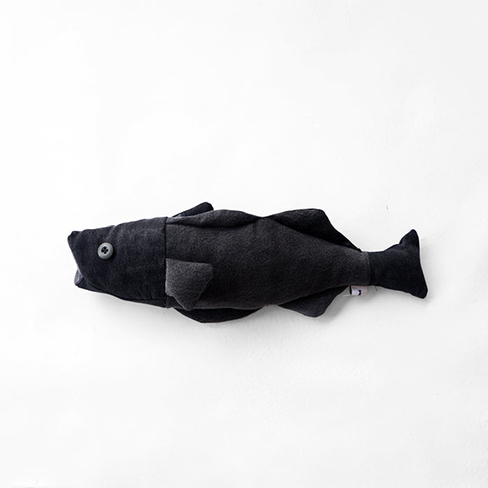 redad　patchwork soft toy Black Bass - black denim
