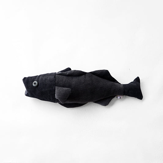 redad　patchwork soft toy Black Bass - black denim