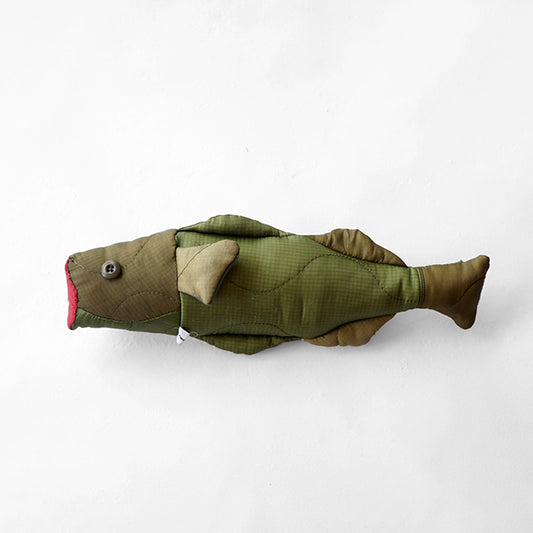 redad　patchwork soft toy Black Bass - military liner