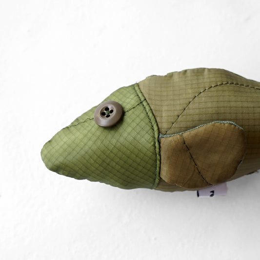 redad　patchwork soft toy Fish - military liner